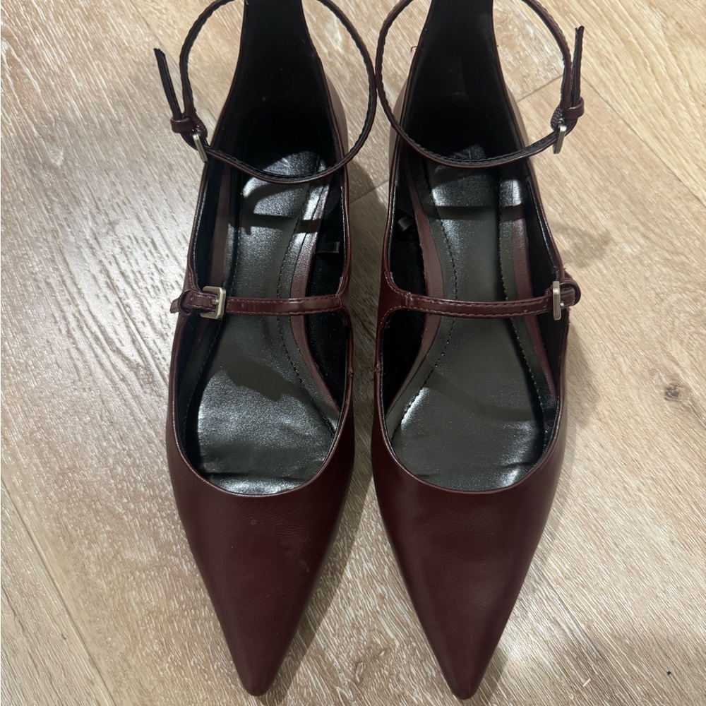 Zara Burgundy Heeled Shoes